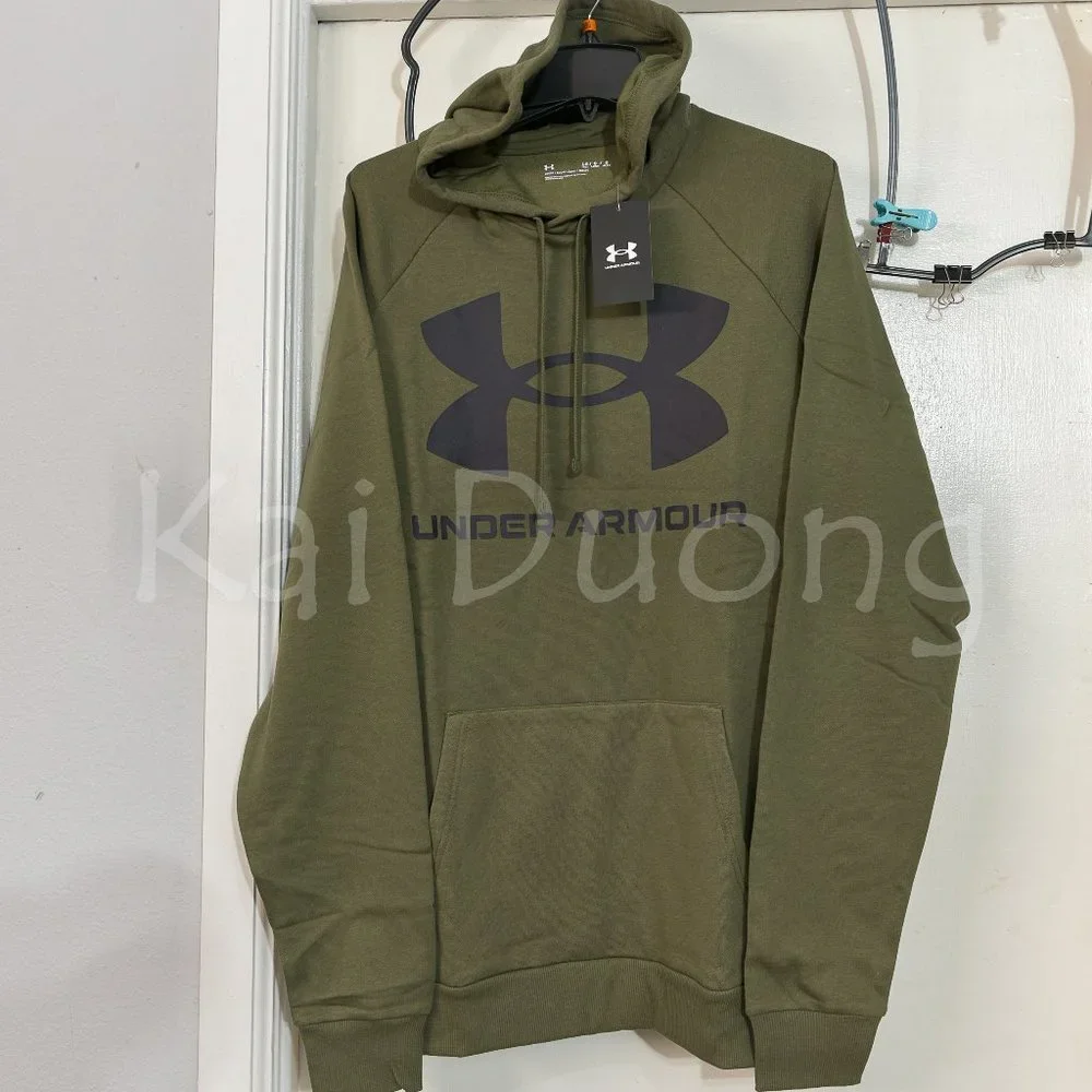 Men's Rival Fleece Big Logo Hoodie‎ GREEN - Picture 2 of 8